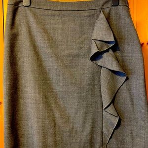 Barney’s New York suiting skirt 12 ruffle detail